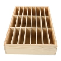 HERFIER Wooden Cell Phone Holder Desktop Organizer Storage Box Classroom Office Phone Holder 12.58x7.86x2.16in