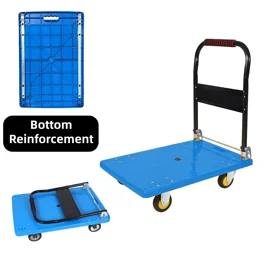 Ultra-Lite Folding Cart, 250 lb Capacity, 11 x 13.25 Platform, Black