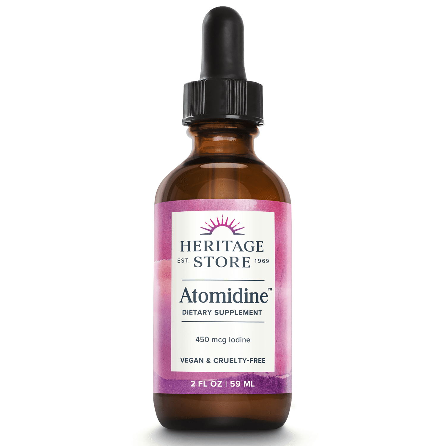 HERITAGE STORE Atomidine, Drops, Unflavored Btl-Glass | 2oz