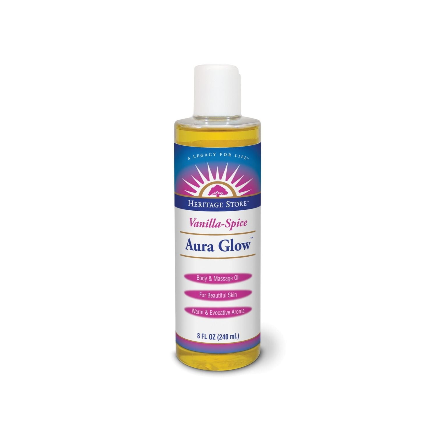 HERITAGE STORE Aura Glow, Oil, Vanilla Spice (Btl-Plastic) 8oz