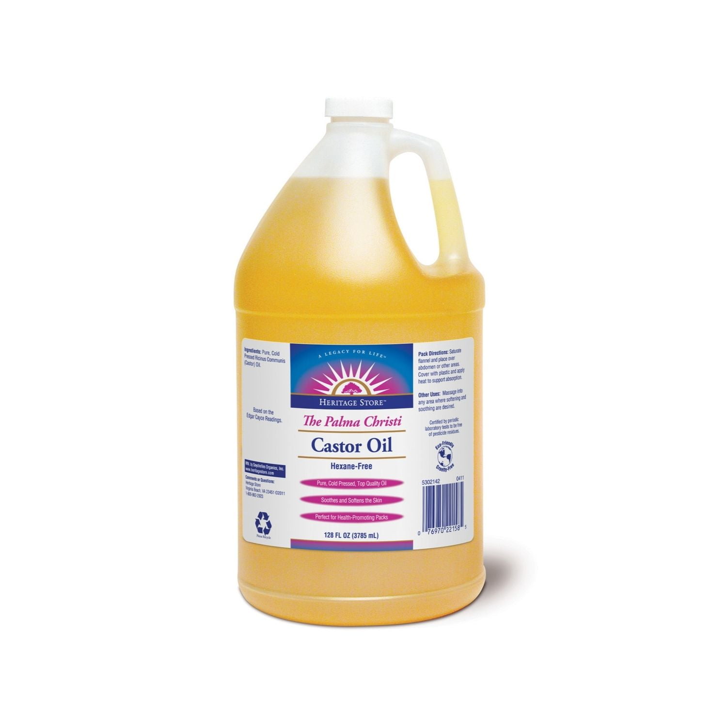 HERITAGE STORE Castor Oil, Unscented (Jug) | 1gal