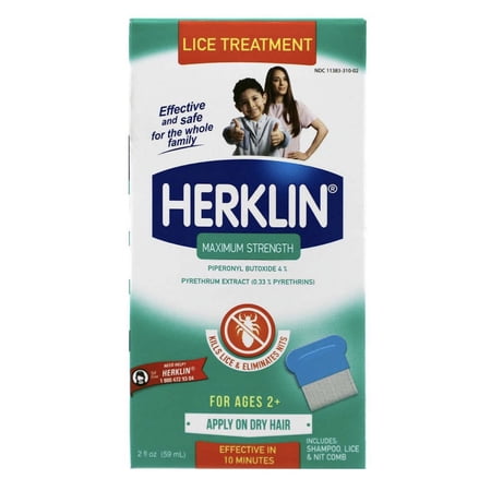 HERKLIN SHAMPOO FOR LICE EGGS MATA PIOJOS Y LIENDRES FREE COMB/PEINE 60ml