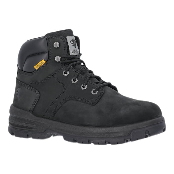 Herman Survivors Men's Boulder Black Water Resistant 6 in Steel Toe Work Boots
