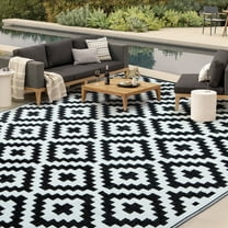 HERMOCEClearance Outdoor Rugs, Waterproof Outdoor Rug, Reversible Outdoor Deck Rug, Large Floor Mat and Area Rug for Camping, Patio, Backyard, Deck, Picnic, Beach 9*12