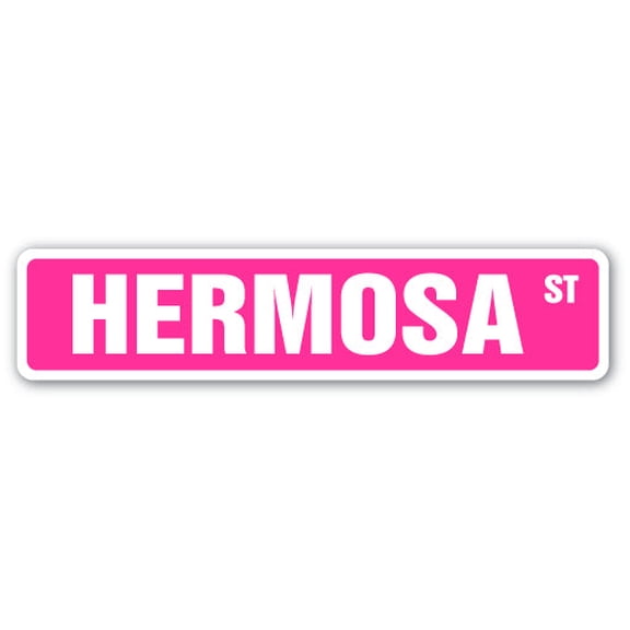 HERMOSAÃ¯¿½ Street Sign Childrens Name Room Sign | Indoor/Outdoor |  30" Wide