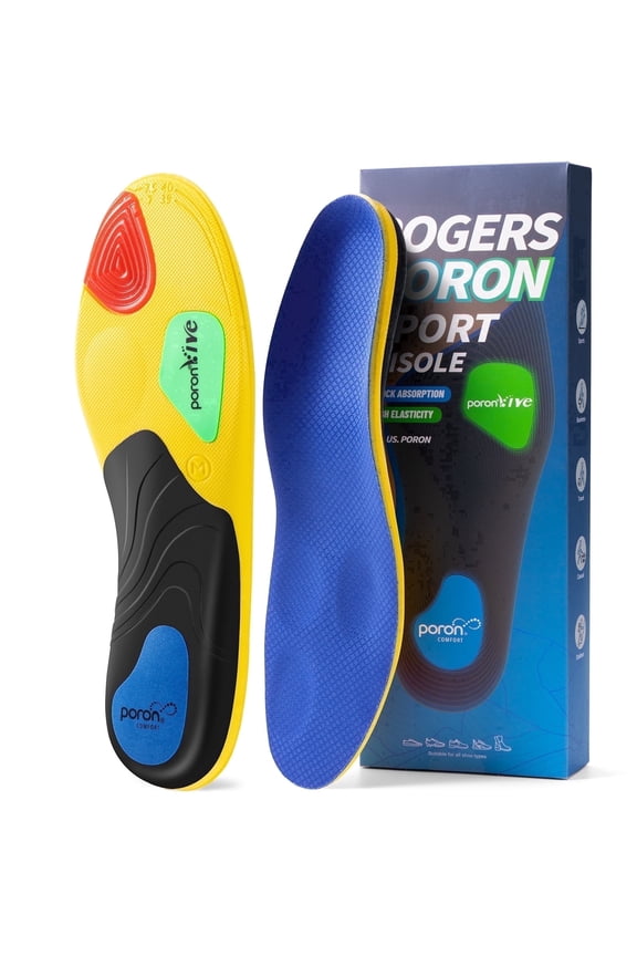 Plantar Fasciitis Insoles for Men Women - Orthotics Inserts, Shoe Insoles Arch Support Flat Feet Inserts (1 Pair, S, Deep Blue)