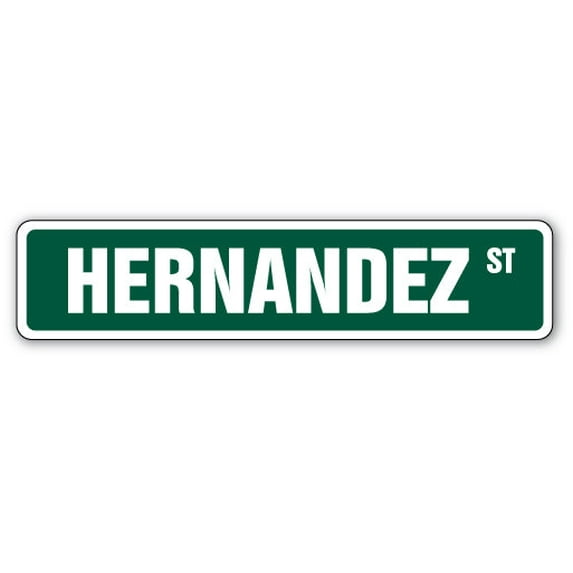 HERNANDEZ Street Sign Childrens Name Room Sign | Indoor/Outdoor | 30" Wide