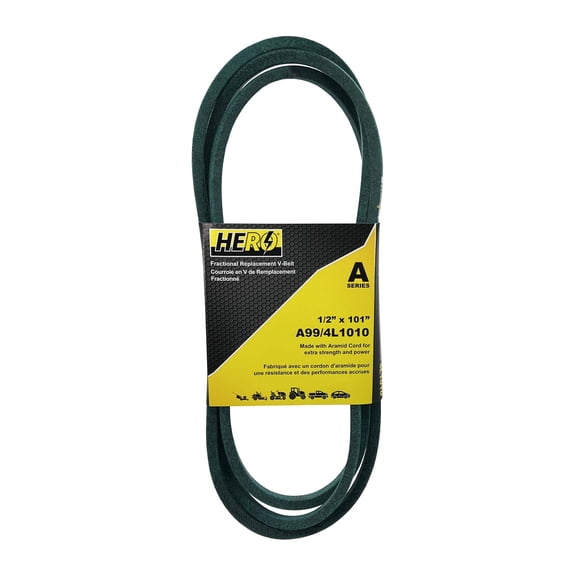 HERO 1/2 inch x 101 inch Aramid Kevlar Lawn Mower Belt Replacement For Reference A99 4L1010