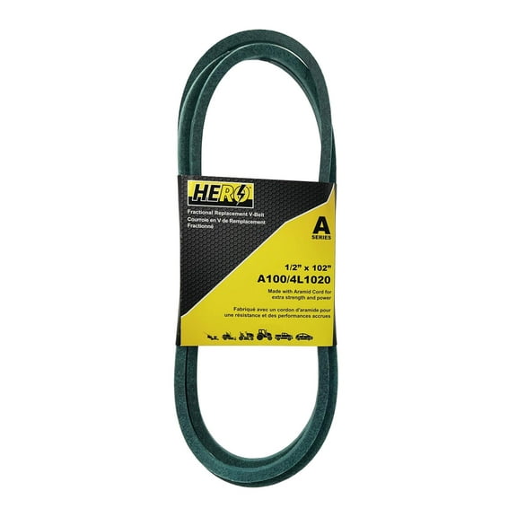 HERO® 1/2 inch x 102 inch Aramid Kevlar Lawn Mower Belt Replacement For Reference A100 4L1020