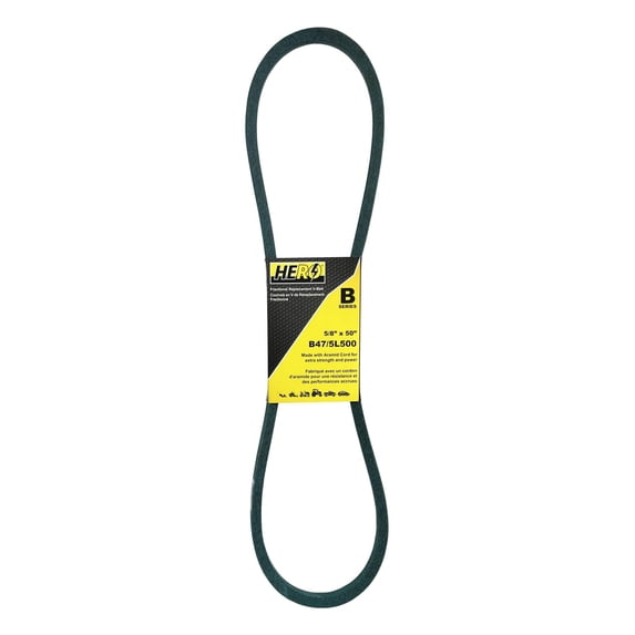 HERO® 5/8 inch x 50 inch Aramid Kevlar Lawn Mower Belt Replacement For Reference B47 5L500