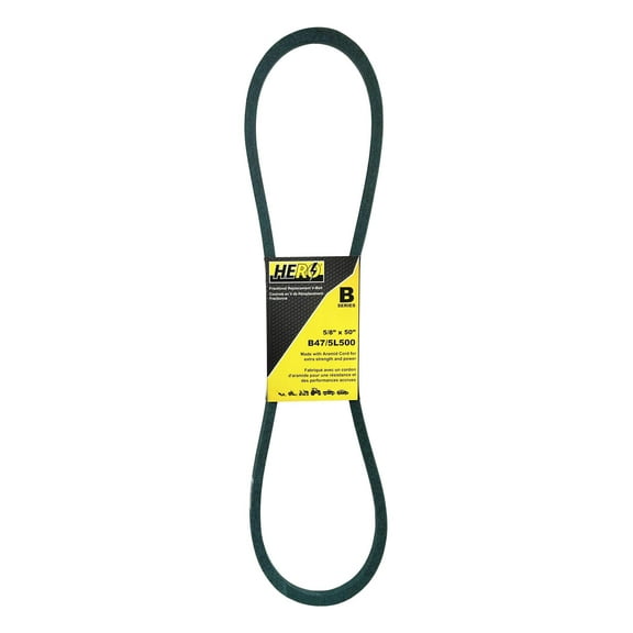 HERO® 5/8 inch x 50 inch Aramid Kevlar Lawn Mower Belt Replacement For Reference B47 5L500