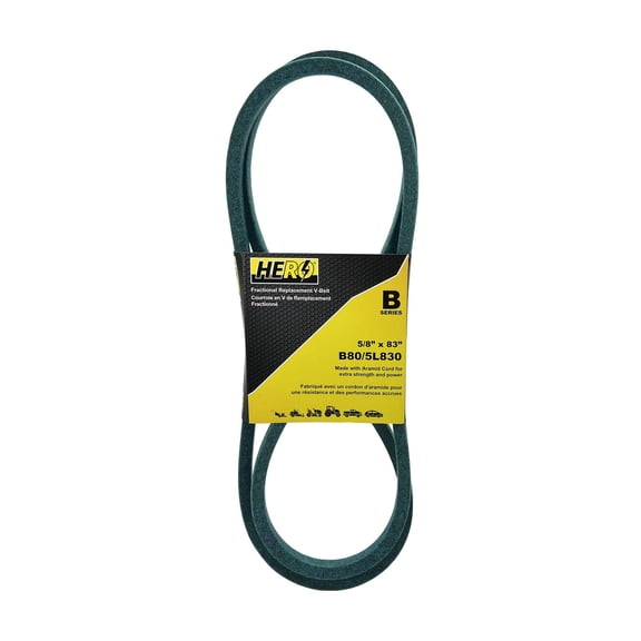 HERO 5/8 inch x 83 inch Aramid Kevlar Lawn Mower Belt Replacement For Reference B80 5L830