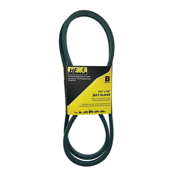 HERO® 5/8 inch x 84 inch Aramid Kevlar Lawn Mower Belt Replacement For Reference B81 5L840