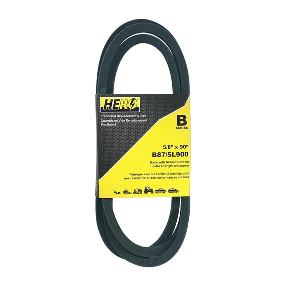 HERO® 5/8 inch x 90 inch Aramid Kevlar Lawn Mower Belt Replacement For Reference B87 5L900
