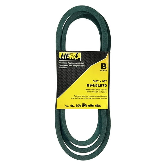 HERO® 5/8 inch x 97 inch Aramid Kevlar Lawn Mower Belt Replacement For Reference B94 5L970