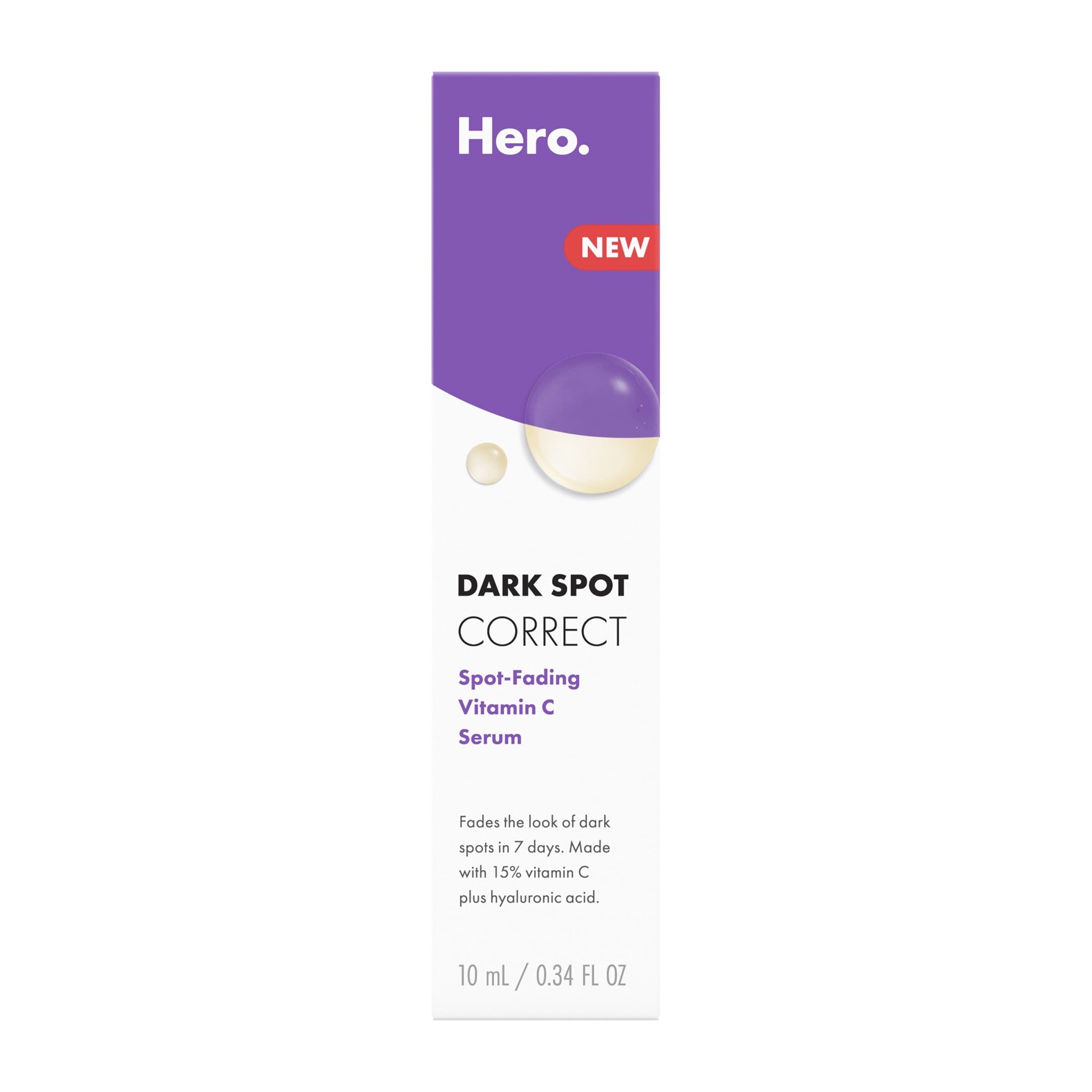 Hero Cosmetics Dark Spot Correct, Vitamin C Serum for Post-Blemish Dark Spots, 10ml