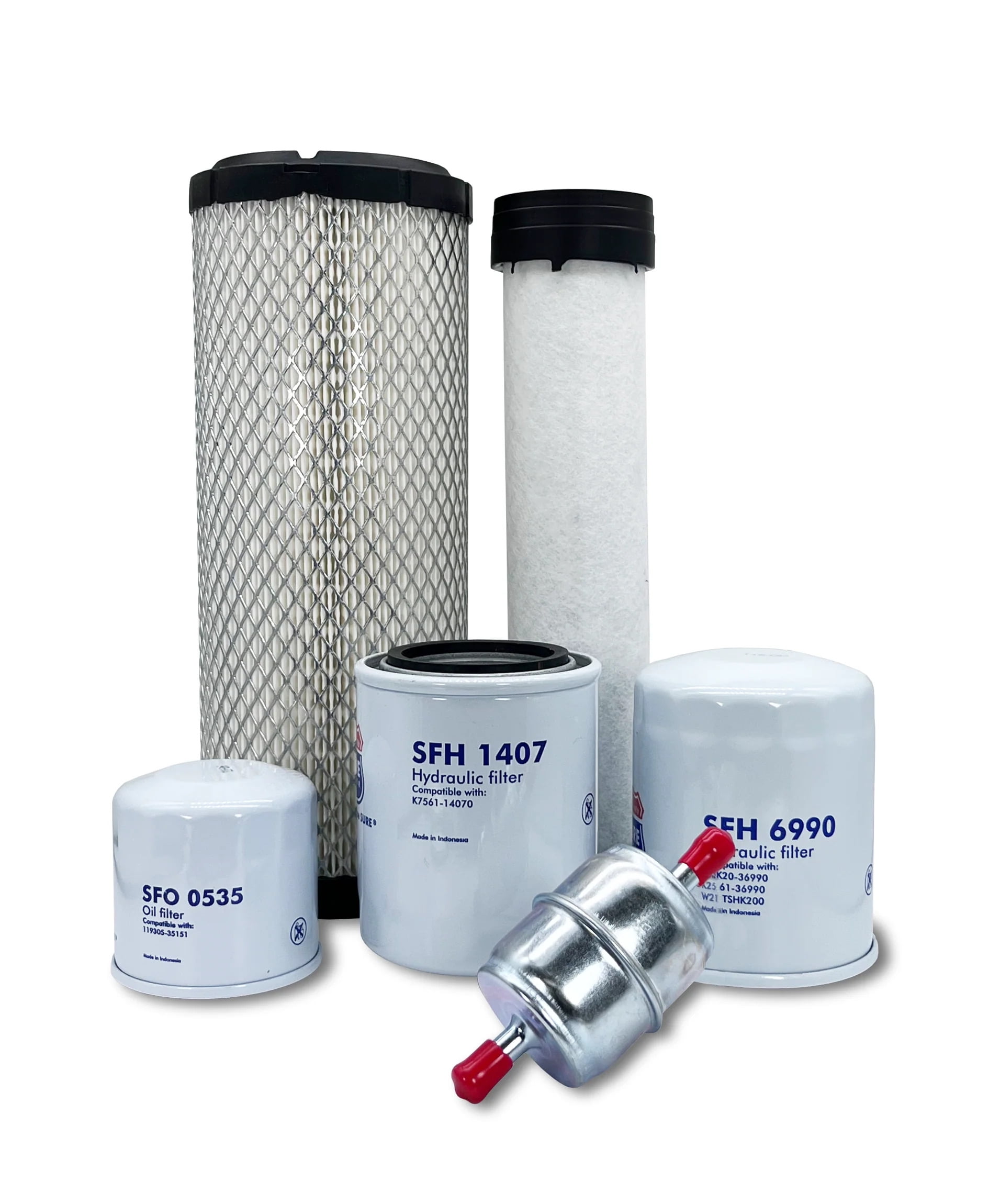 KIT MANUTENZIONE FILTRO Per Kubota B6200 Hst-E Carburante Aria Olio W - Foto 4