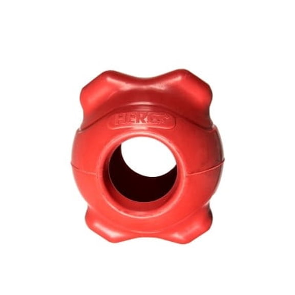 HERO Natural Rubber Treat Ball Dog Toy, Red, Small