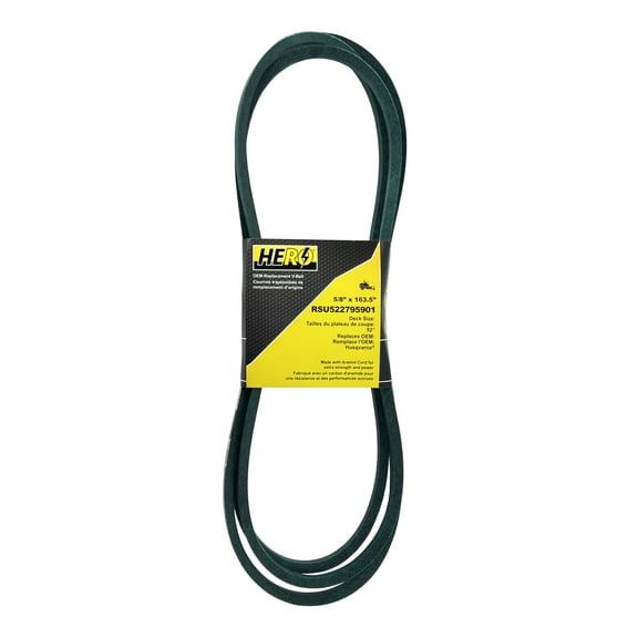 HERO OEM Aramid Kevlar Replacement Belt for 522795901 - Fits Husqvarna, Dixon, Exmark, Grasshopper, Ferris - 5/8" x 163-1/2"