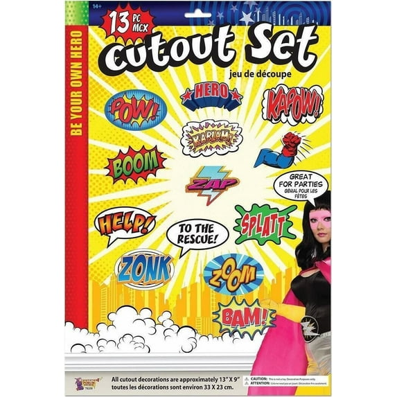 HERO PARTY WARE - CUT OUT SET