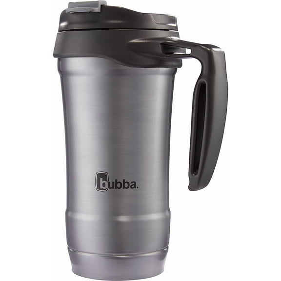 HERO Vacuum-Insulated Stainless Steel Travel Mug with Handle, 18 oz, Gunmetal
