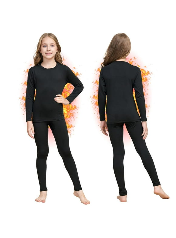 Thermal Underwear Boys' Super Soft Wool Lined Children's Warm Long John Top Bottom Warm Set (S-XL) Universal for boys and girls （Unisex version）