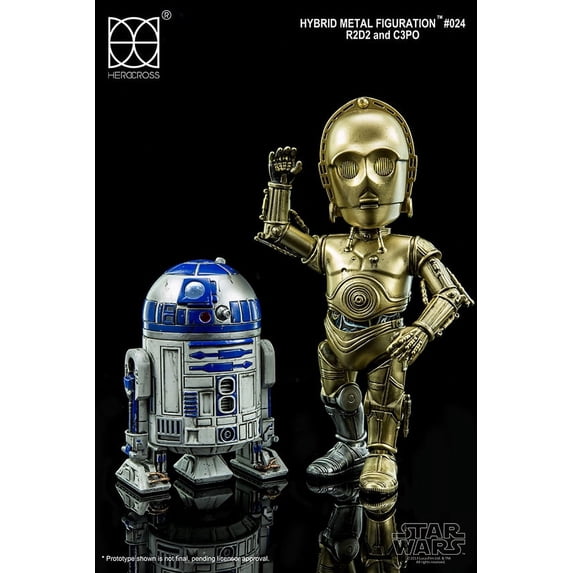 HEROCROSS Hybrid Metal Figuration 024 Star Wars R2-D2 & C-3PO Diecast Action Figure Set