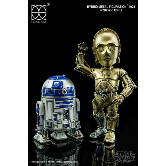 HEROCROSS Hybrid Metal Figuration 024 Star Wars R2-D2 & C-3PO Diecast Action Figure Set