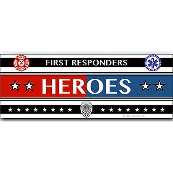 HEROES of COVID-19, First Responders Heros Sticker - Orignal Artwork Vinyl - Decal STICKER - 2.125" x 5.75"