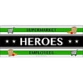 thumbnail image 1 of HEROES of COVID-19, Supermarket Employees Heros Sticker - Orignal Artwork Vinyl - Decal STICKER - 2.125" x 5.75", 1 of 1