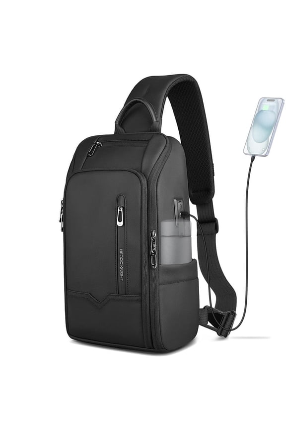 Crossbody Sling Bag for Men, Waterproof Shoulder Backpack for for Business, Travel, and Daily Use