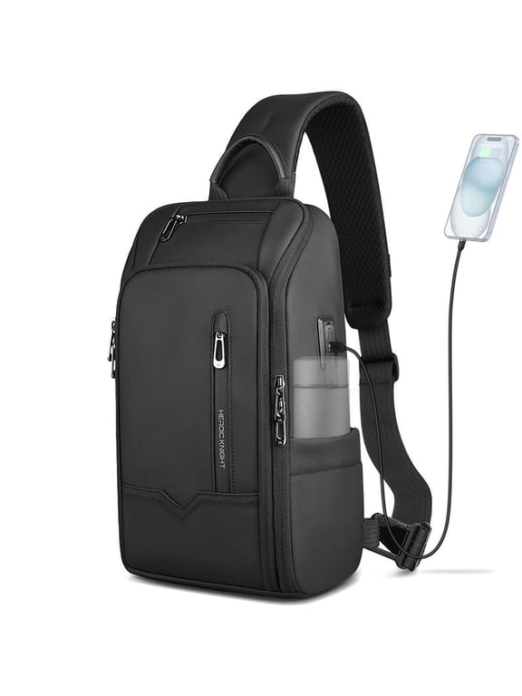 Crossbody Sling Bag for Men, Waterproof Shoulder Backpack for for Business, Travel, and Daily Use