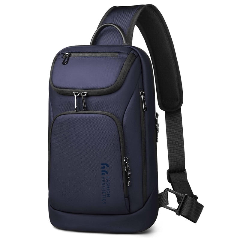 HEROIC KNIGHT Sling Bag for Men Crossbody Backpack for Travel Work College Waterproof, Blue