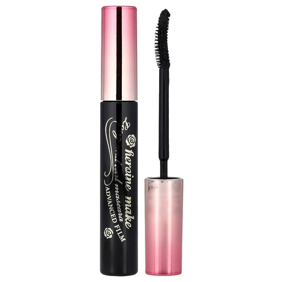 KissMe Heroine Make, Long & Curl Mascara, Advanced Film, 01 Jet Black, 0.21 oz (6 g)