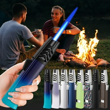 HEROOY Adjustables Flame Butane Torch Lighter With Lock Refillable Lighter For Cooking Kitchen BBQ And Baking (Butane Gas Not Included)