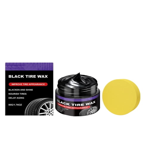HEROOY Black Tire Gloss Paste Tire Shine & Stain Removal Cream, Brightening Polishing Agent with Anti-Aging Protection, 8.8 oz