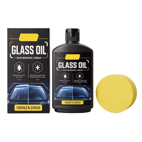 HEROOY Car Oil Film Removal Paste Windshield & Window Oil Film Cleaner, Removes Watermarks & Bug Residue, 4.1 fl oz