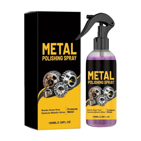 HEROOY Derusting Cleaning Spray Metal Rust Remover with Polished Renovation, Safe for Car Paint, 3.4oz
