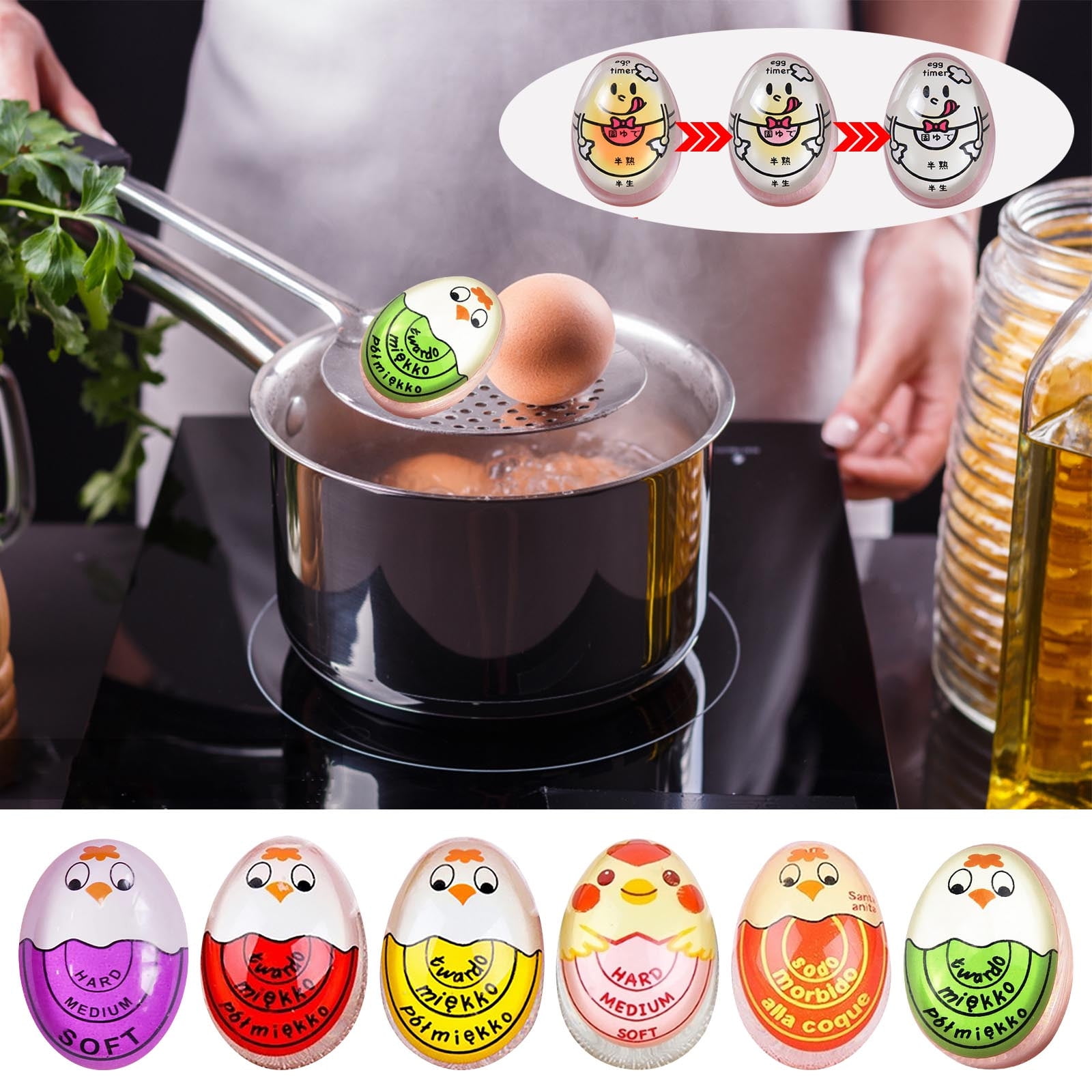 HEROOY New Creative Chick Cooking Timer Color Change Observation ...