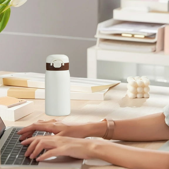 HEROOY Upgraded 316 Stainless Steel Pared-down Bouncy-up Lid Pea Cup Students Small Fresh Mini Portable Insulation Cup O