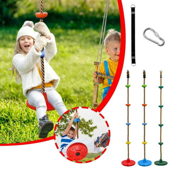 HEROOY Upgraded Climbing Rope With And Disc Tree Seat Set Kids Outdoor Set C