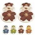 thumbnail image 1 of HEROOY Upgraded Cute Rugs for Bedroom 2PCS, Floral Area Rug, Non-Slip Absorbent Bathroom Mat Super Cute Machine Washable Bathroom Mat Floral Soft Fluffy Bath Mat 47"x20" Brown, 1 of 8