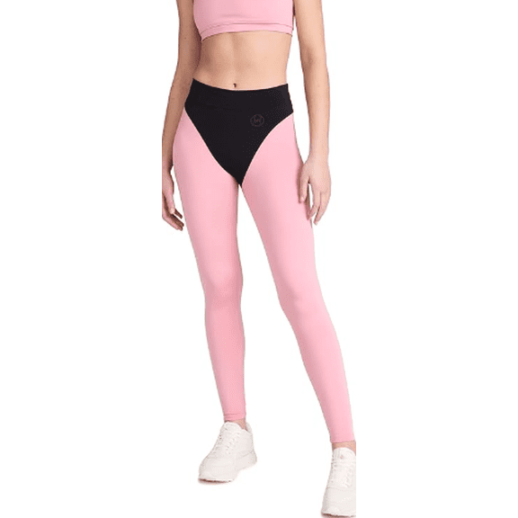 HEROS Women's The 80s Sea/Black/ Pink Leggings, Medium