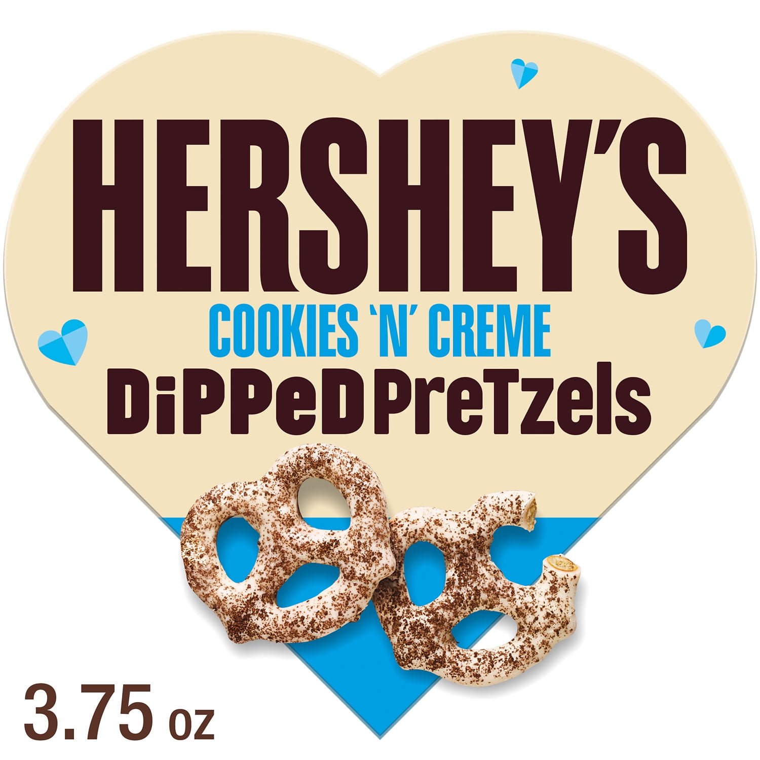 Hershey's Cookies 'n' Creme, Valentine's Dipped Pretzels Gift Box, 3.75 oz
