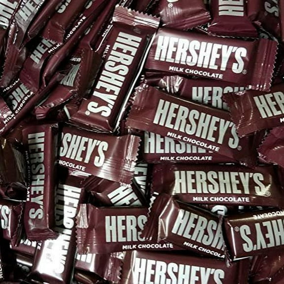 HERSHEY'S Chocolate Bar, Milk Chocolate Snack Size Candy Bar, 5 Pound Bulk Package