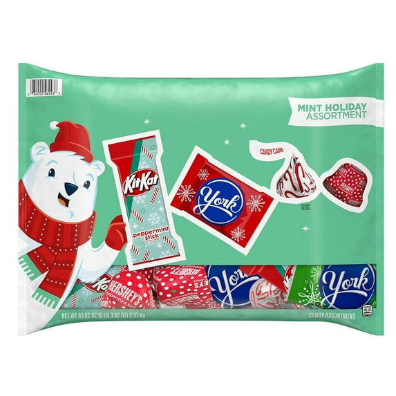 HERSHEY'S Christmas Assorted Mint Flavored Candy, 83.82 oz.