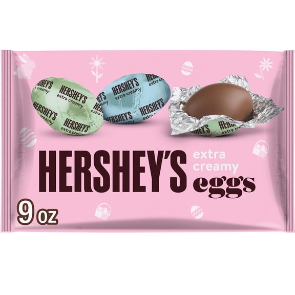 HERSHEY'S Extra Creamy Milk Chocolate Easter Candy Eggs - 9oz