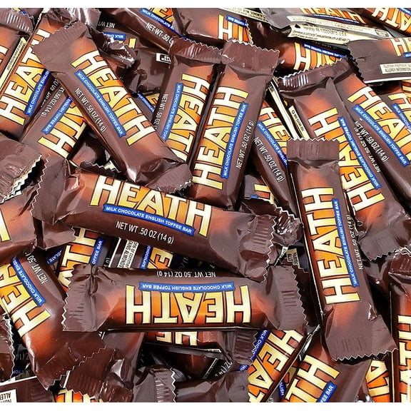 HERSHEY'S HEATH Milk Chocolate English Toffee Snack Size Bars, Bulk Pack 4 Pounds