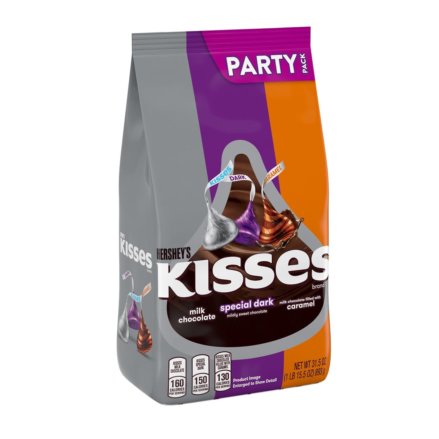 HERSHEY'S, KISSES Assorted Chocolate Candy, Halloween, 31.5 oz, Bulk Party Bag
