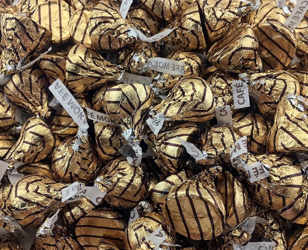 HERSHEY'S KISSES Cafe Moka Flavored 4.16 Pound Bag Approximately 400 kisses